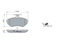 Kit pastiglie freno, Freno a disco Assale anteriore per SEAT VW AROSA CADDY CORD