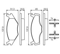 Kit pastiglie freno, Freno a disco Assale anteriore per SEAT VW CADDY CITI GOLF