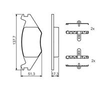 Kit pastiglie freno, Freno a disco Assale anteriore per SEAT VW CORDOBA DERBY GO