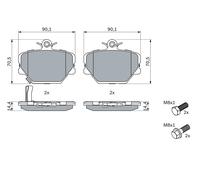 Kit pastiglie freno, Freno a disco Assale anteriore per SMART CABRIO CITY-COUPE