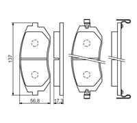 Kit pastiglie freno, Freno a disco Assale anteriore per SUBARU BRZ FORESTER IMPR