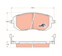 Kit pastiglie freno, Freno a disco Assale anteriore per SUBARU FORESTER IMPREZA