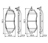 Kit pastiglie freno, Freno a disco Assale anteriore per SUBARU FORESTER LEGACY O