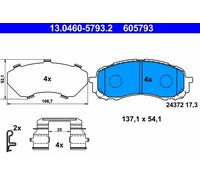 Kit pastiglie freno, Freno a disco Assale anteriore per SUBARU IMPREZA LEGACY OU