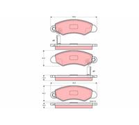 Kit pastiglie freno, Freno a disco Assale anteriore per SUBARU SUZUKI JUSTY SWIF