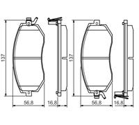 Kit pastiglie freno, Freno a disco Assale anteriore per SUBARU TOYOTA BRZ FOREST