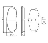 Kit pastiglie freno, Freno a disco Assale anteriore per SUZUKI GRAND VITARA