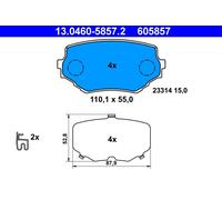 Kit pastiglie freno, Freno a disco Assale anteriore per SUZUKI GRAND VITARA VITA