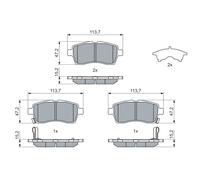 Kit pastiglie freno, Freno a disco Assale anteriore per SUZUKI IGNIS