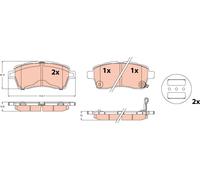 Kit pastiglie freno, Freno a disco Assale anteriore per SUZUKI IGNIS