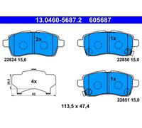 Kit pastiglie freno, Freno a disco Assale anteriore per SUZUKI IGNIS