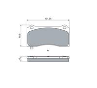 Kit pastiglie freno, Freno a disco Assale anteriore per TESLA MODEL 3 MODEL X MO