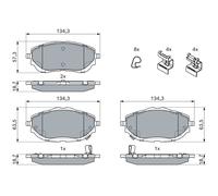 Kit pastiglie freno, Freno a disco Assale anteriore per TOYOTA AURIS AURIS VAN C