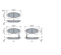 Kit pastiglie freno, Freno a disco Assale anteriore per TOYOTA AURIS AVENSIS COR