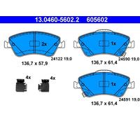 Kit pastiglie freno, Freno a disco Assale anteriore per TOYOTA AURIS COROLLA