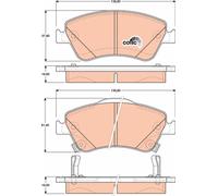 Kit pastiglie freno, Freno a disco Assale anteriore per TOYOTA AURIS COROLLA
