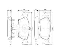 Kit pastiglie freno, Freno a disco Assale anteriore per TOYOTA AVENSIS
