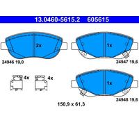 Kit pastiglie freno, Freno a disco Assale anteriore per TOYOTA AVENSIS VERSO