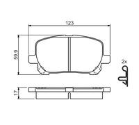 Kit pastiglie freno, Freno a disco Assale anteriore per TOYOTA AVENSIS VERSO COR