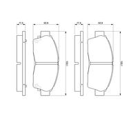 Kit pastiglie freno, Freno a disco Assale anteriore per TOYOTA CALDINA CAMRY CAR