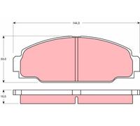 Kit pastiglie freno, Freno a disco Assale anteriore per TOYOTA DYNA 150