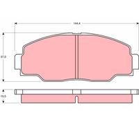 Kit pastiglie freno, Freno a disco Assale anteriore per TOYOTA DYNA DYNA 150