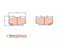 Kit pastiglie freno, Freno a disco Assale anteriore per TOYOTA FORTUNER HILUX TA