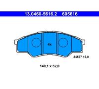 Kit pastiglie freno, Freno a disco Assale anteriore per TOYOTA HILUX