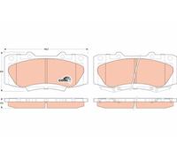 Kit pastiglie freno, Freno a disco Assale anteriore per TOYOTA HILUX