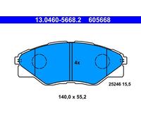 Kit pastiglie freno, Freno a disco Assale anteriore per TOYOTA HILUX