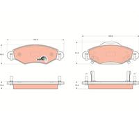 Kit pastiglie freno, Freno a disco Assale anteriore per TOYOTA YARIS