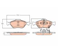 Kit pastiglie freno, Freno a disco Assale anteriore per TOYOTA YARIS