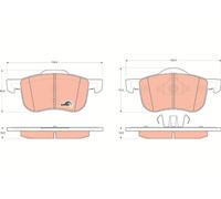 Kit pastiglie freno, Freno a disco Assale anteriore per VOLVO S60 S70 S80 V70 XC