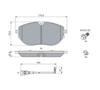 Kit pastiglie freno, Freno a disco Assale anteriore per VW CALIFORNIA MULTIVAN T