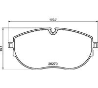 Kit pastiglie freno, Freno a disco Assale anteriore per VW CALIFORNIA MULTIVAN T