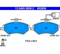 Kit pastiglie freno, Freno a disco Assale anteriore per VW GOLF VENTO