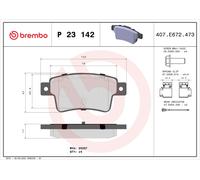 Kit pastiglie freno, Freno a disco Assale posteriore per ABARTH FIAT GRANDE PUNT