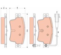 Kit pastiglie freno, Freno a disco Assale posteriore per ABARTH FIAT GRANDE PUNT