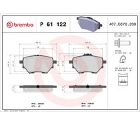 Kit pastiglie freno, Freno a disco Assale posteriore per ALFA ROMEO BYD CITROËN