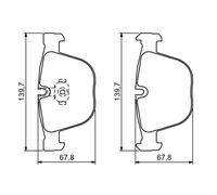 Kit pastiglie freno, Freno a disco Assale posteriore per ALPINA BMW B7 X5 X6