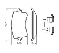 Kit pastiglie freno, Freno a disco Assale posteriore per AUDI A4 A4 Allroad A5 Q