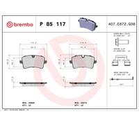 Kit pastiglie freno, Freno a disco Assale posteriore per AUDI A4 A7 A8