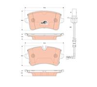 Kit pastiglie freno, Freno a disco Assale posteriore per AUDI A8