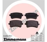 Kit pastiglie freno, Freno a disco Assale posteriore per AUDI AUDI (FAW) A4 A4 A