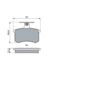 Kit pastiglie freno, Freno a disco Assale posteriore per AUDI BRILLIANCE FIAT LA