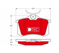 Kit pastiglie freno, Freno a disco Assale posteriore per AUDI CITROËN PEUGEOT RE