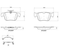 Kit pastiglie freno, Freno a disco Assale posteriore per AUDI CUPRA FORD SEAT SK