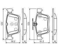 Kit pastiglie freno, Freno a disco Assale posteriore per AUDI CUPRA SEAT SKODA V