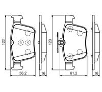 Kit pastiglie freno, Freno a disco Assale posteriore per AUDI CUPRA SEAT SKODA V