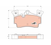 Kit pastiglie freno, Freno a disco Assale posteriore per AUDI PORSCHE CAYENNE Q7